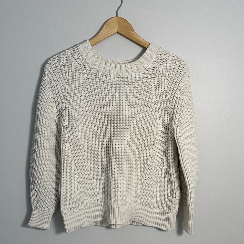 Everlane Cream Crew Neck Sweater Small